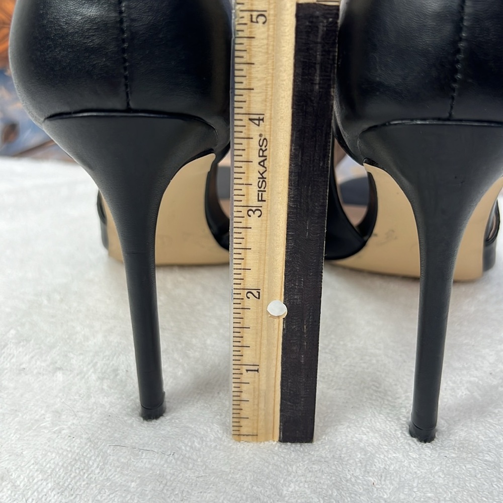 No brand, black peep toe 4 inch heel - Picture 4 of 6